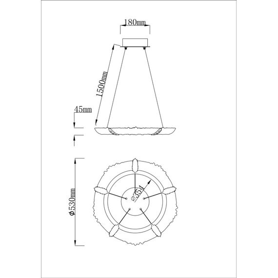 Fluorite FL1096-5PP Люстра подвесная Sauvage, изображение 6