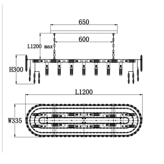 Fluorite FL1064-21P Люстра подвесная Сonstancia Chrome, изображение 6