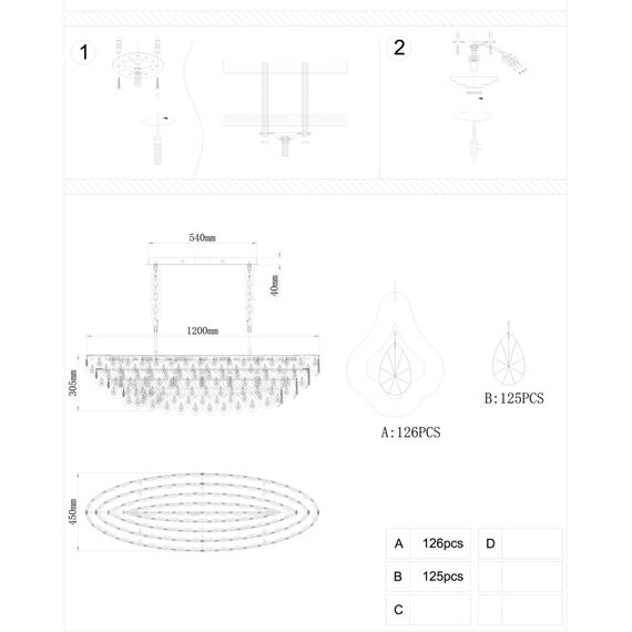 Fluorite FL1091-19P Люстра подвесная Dignita, изображение 2