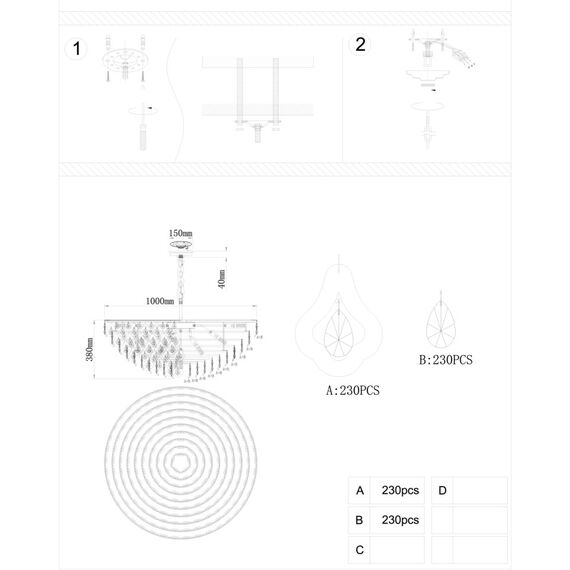 Fluorite FL1091-23P Люстра подвесная Dignita, изображение 3