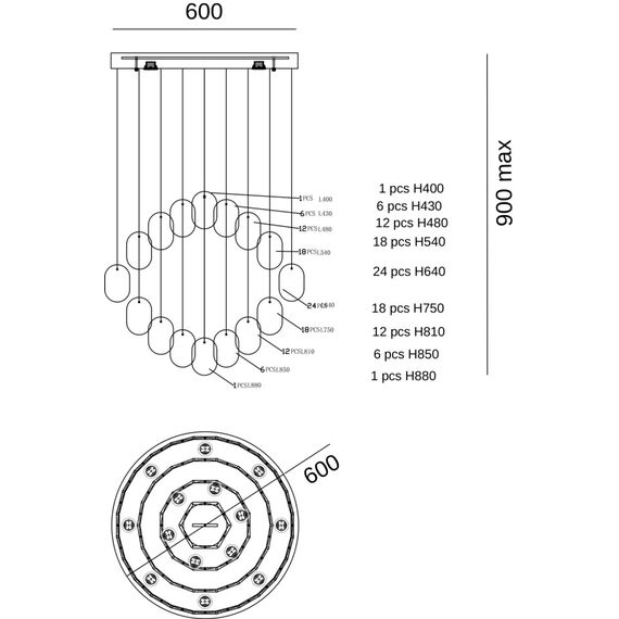 Fluorite FL1114-14N Инсталляция Etereo, изображение 3