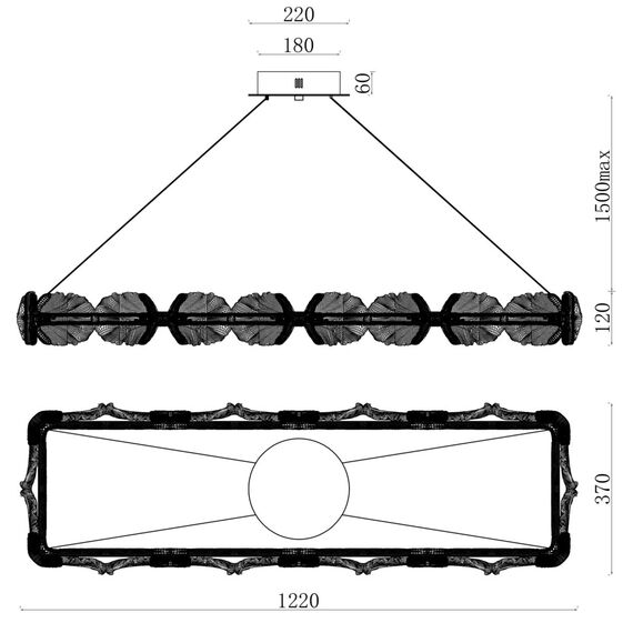 Fluorite FL1170-9P Люстра подвесная Pianta, изображение 2