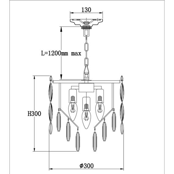 Fluorite FL1062-5P Люстра подвесная The Empress Chrome, изображение 5