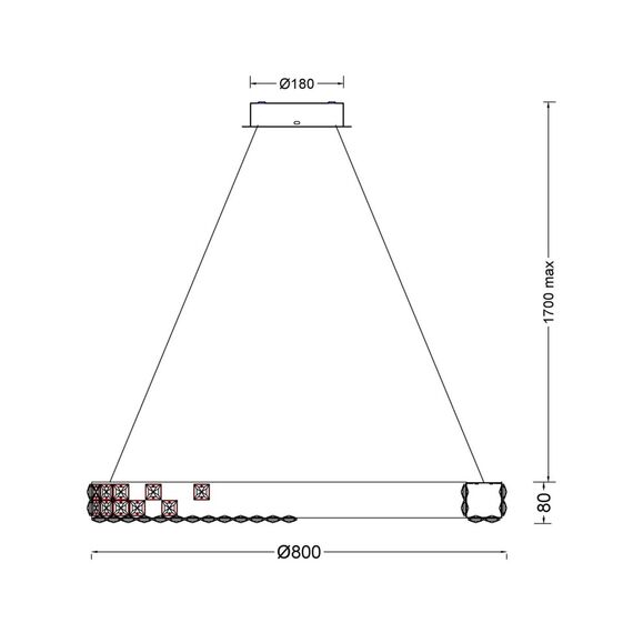 Fluorite FL1106-8P Люстра подвесная Elegance Gold, изображение 2