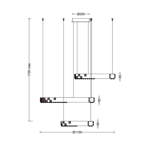 Fluorite FL1148-30P Люстра подвесная Elegance Chrome, изображение 2
