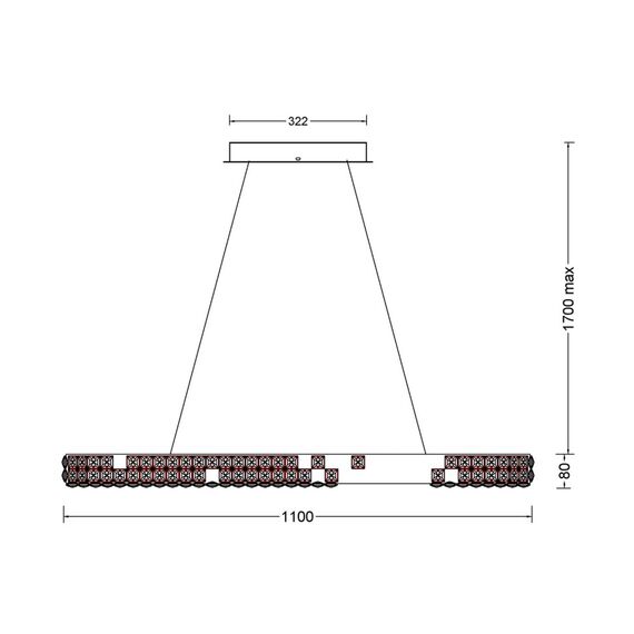 Fluorite FL1148-11PO Люстра подвесная Elegance Chrome, изображение 2