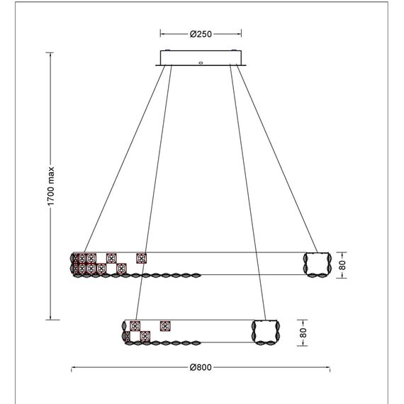 Fluorite FL1106-20P Люстра подвесная Elegance Gold, изображение 3