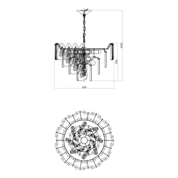 Fluorite FL1092-13P Люстра подвесная Finezza, изображение 6