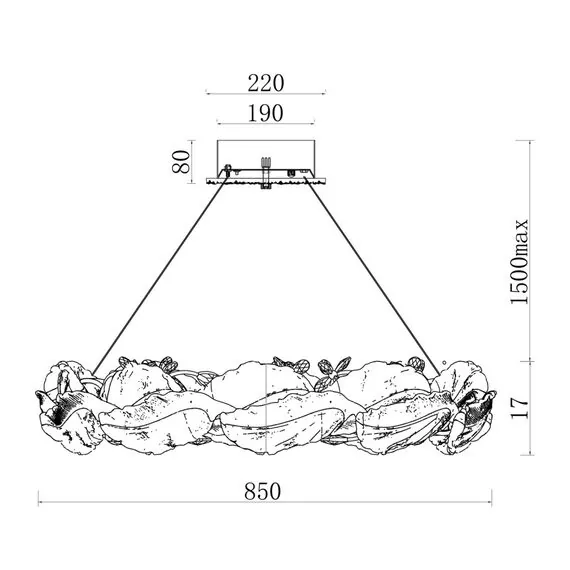 Fluorite FL1182-8P Люстра подвесная Felicity Gold, изображение 10