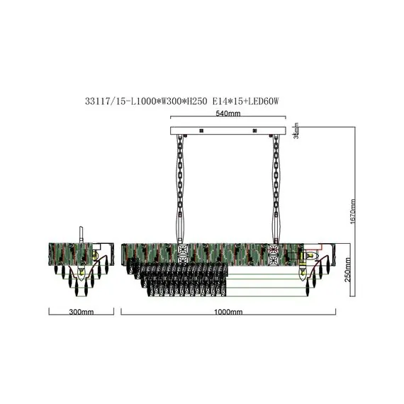 Fluorite FL1058-15PL Люстра подвесная Delight Gold, изображение 2