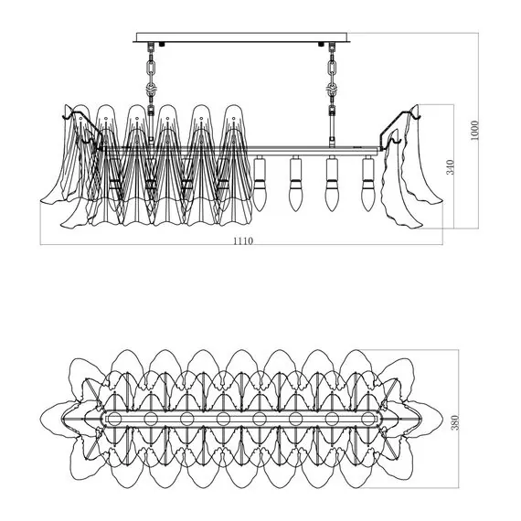 Fluorite FL1093-8P Люстра подвесная Bravoure, изображение 5