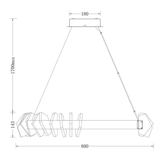 Fluorite FL1177-8P Люстра подвесная Celeste Chrome, изображение 2