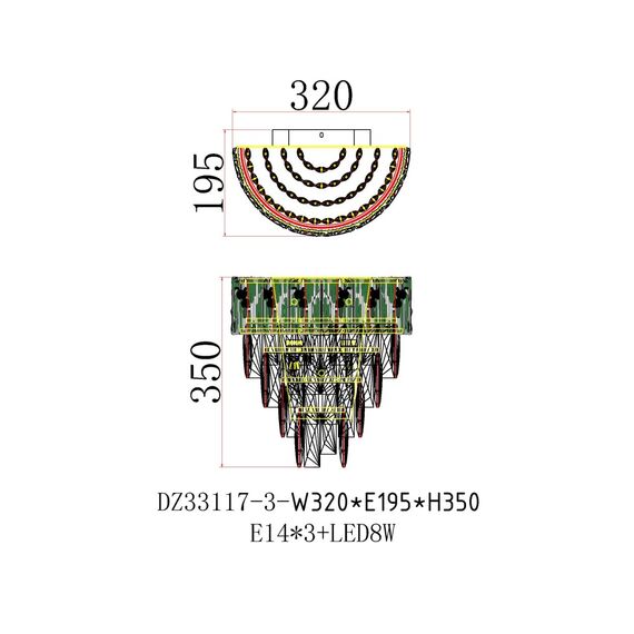 Fluorite FL1058-3W Бра Delight Gold, изображение 6