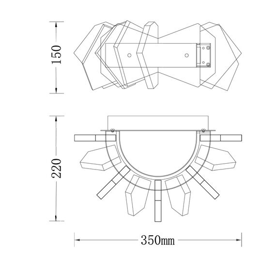 Fluorite FL1177-3W Бра Celeste Chrome, изображение 2