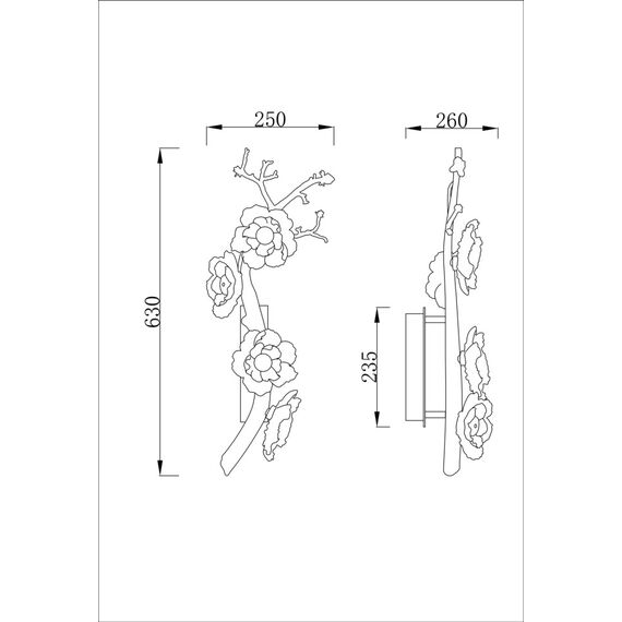 Fluorite FL1098-3WR Бра Sauvage Right, изображение 2