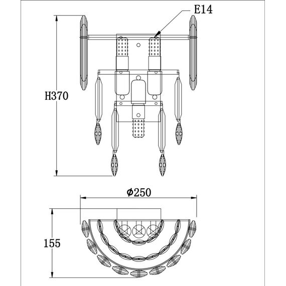 Fluorite FL1063-3W Бра Constancia Gold, изображение 5