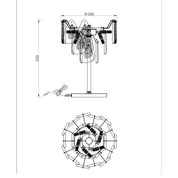 Fluorite FL1092-9T Настольная лампа Finezza, изображение 2