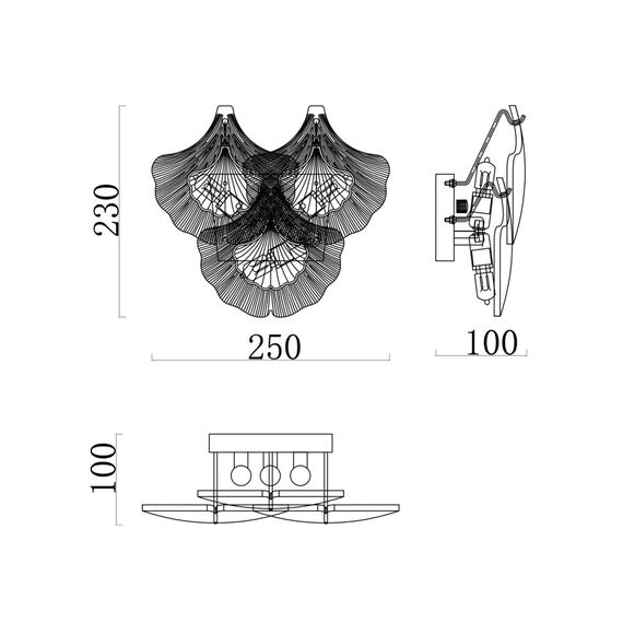 Fluorite FL1152-3W Бра Infinita, изображение 2