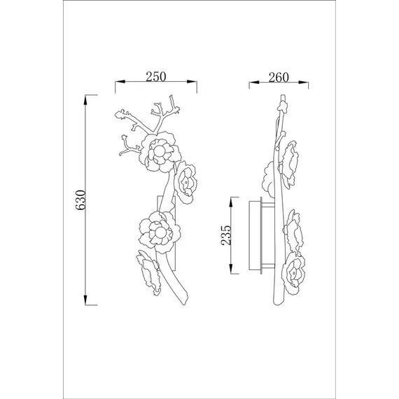 Fluorite FL1098-3WL Бра Sauvage Left, изображение 2