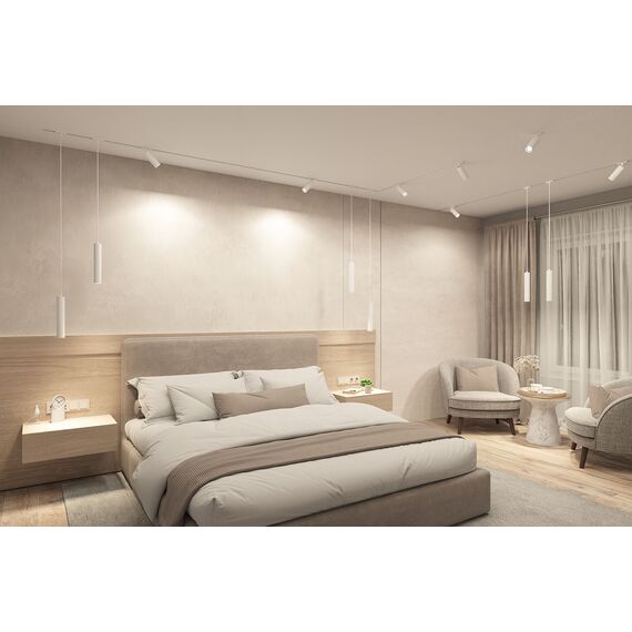 Denkirs DK6210-WH Трековый светильник IP 20, 15 Вт, GU10, белый, алюминий, изображение 3