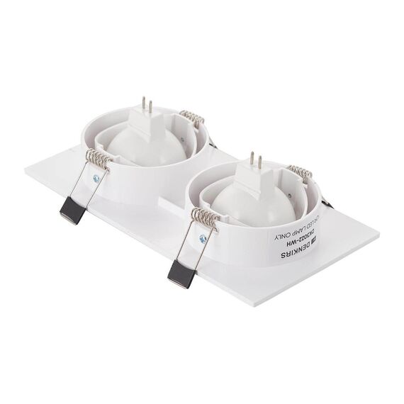 Denkirs DK3022-WH Встраиваемый светильник, IP 20, 10 Вт, GU5.3, LED, белый, пластик, изображение 3