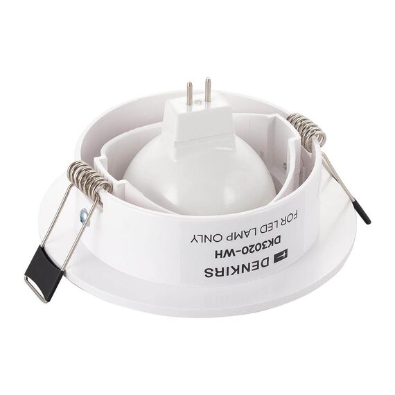 Denkirs DK3020-WH Встраиваемый светильник, IP 20, 10 Вт, GU5.3, LED, белый, пластик, изображение 3