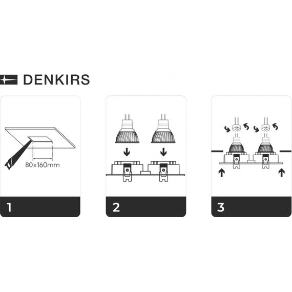 Denkirs DK3022-BK Встраиваемый светильник, IP 20, 10 Вт, GU5.3, LED, черный, пластик, изображение 6