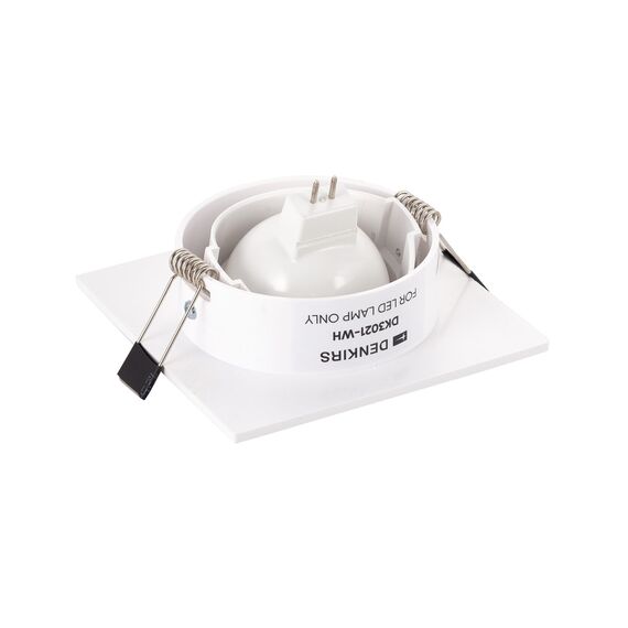 Denkirs DK3021-WH Встраиваемый светильник, IP 20, 10 Вт, GU5.3, LED, белый, пластик, изображение 4