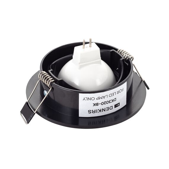Denkirs DK3020-BK Встраиваемый светильник, IP 20, 10 Вт, GU5.3, LED, черный, пластик, изображение 3