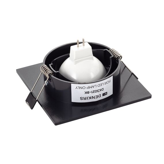 Denkirs DK3021-BK Встраиваемый светильник, IP 20, 10 Вт, GU5.3, LED, черный, пластик, изображение 3