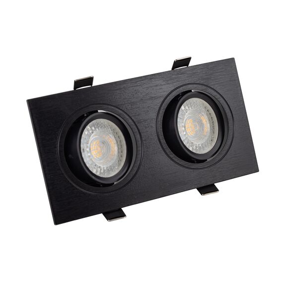 Denkirs DK3022-BK Встраиваемый светильник, IP 20, 10 Вт, GU5.3, LED, черный, пластик