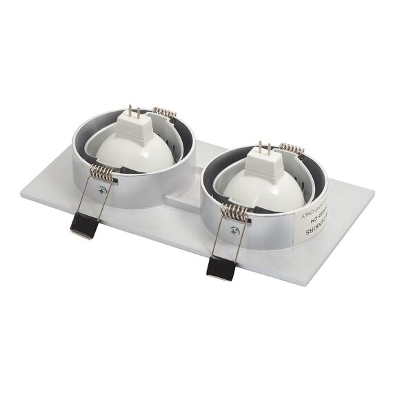 Denkirs DK3022-CM Встраиваемый светильник, IP 20, 10 Вт, GU5.3, LED, серый, пластик, изображение 4