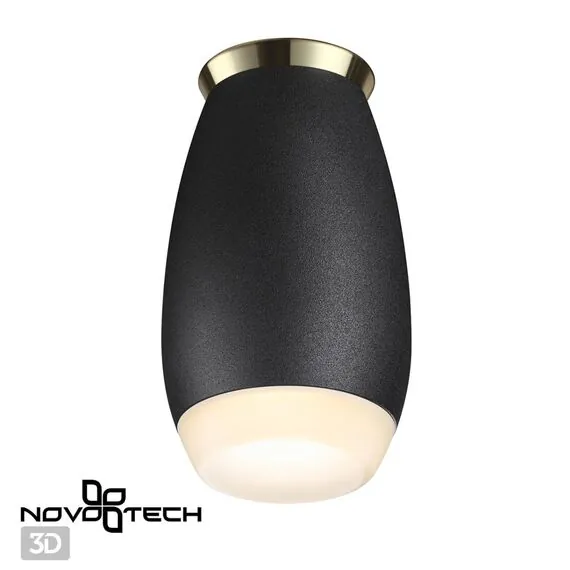 NOVOTECH 370911 OVER NT22 331 черный/золото Светильник накладной влагозащищенный IP44 GU10 9W 220V GENT, изображение 5