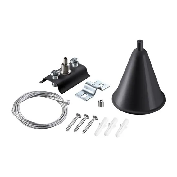 NOVOTECH 135152 PORT NT22 087 черный Подвесной комплект с 2-х метровым тросом для однофазного двухжильного шинопровода IP20