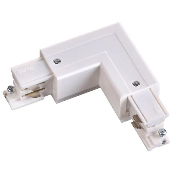 NOVOTECH 135064 PORT NT19 137 белый Соединитель "L" внутренний с токопроводом для трехфазн. шинопровода IP20
