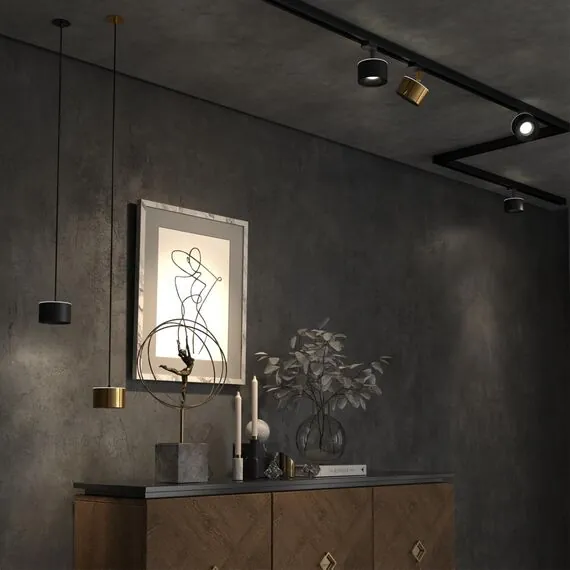 NOVOTECH 358977 PORT NT22 145 черный Трехфазный трековый светильник с переключ. цв. температуры IP20 LED 3000К\4000К\6000К 12W вниз + 3W вверх 110-265V GIRO, изображение 3