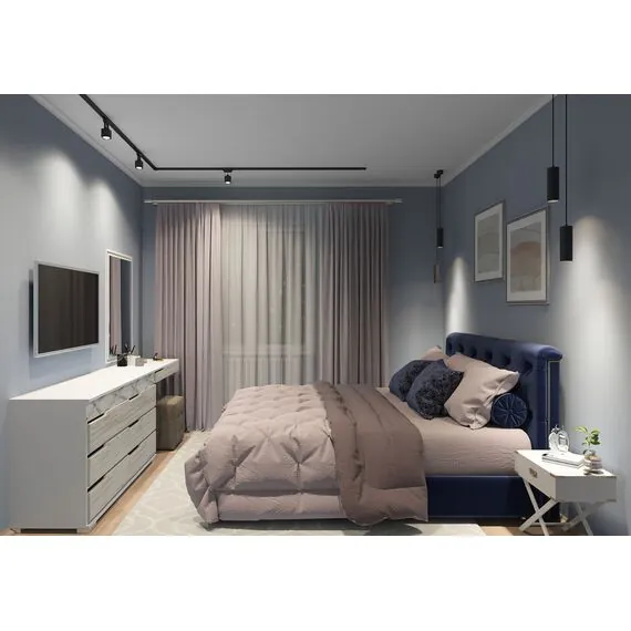 Denkirs TR1003-BK Шинопровод однофазный, 3 м, черный, заглушки в комплекте, изображение 5