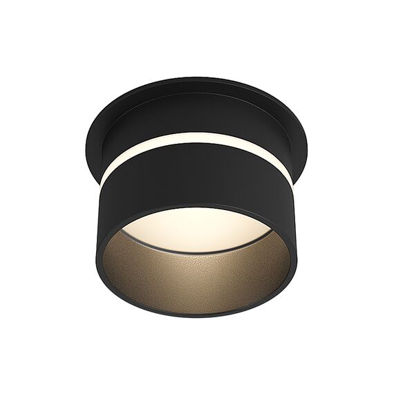 Denkirs DK2404-BK Встраиваемый светильник влагозащ., IP 44, до 15 Вт, GU10, черный, алюминий