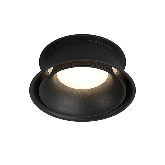 Denkirs DK2403-BK Встраиваемый светильник влагозащ., IP 44, 10 Вт, GU10, черный, алюминий