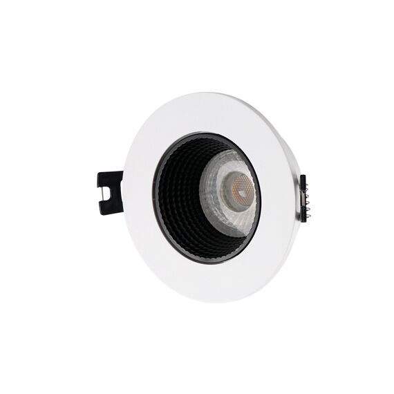 Denkirs DK3061-WH+BK Встраиваемый светильник, IP 20, 10 Вт, GU5.3, LED, белый/черный, пластик