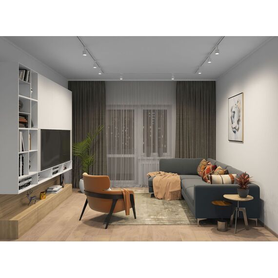 Denkirs TR1003-WH Шинопровод однофазный, 3 м, белый, заглушки в комплекте, изображение 3