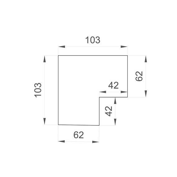 Denkirs TR3041-AL Угол профиля SMART для натяжного потолка, изображение 2