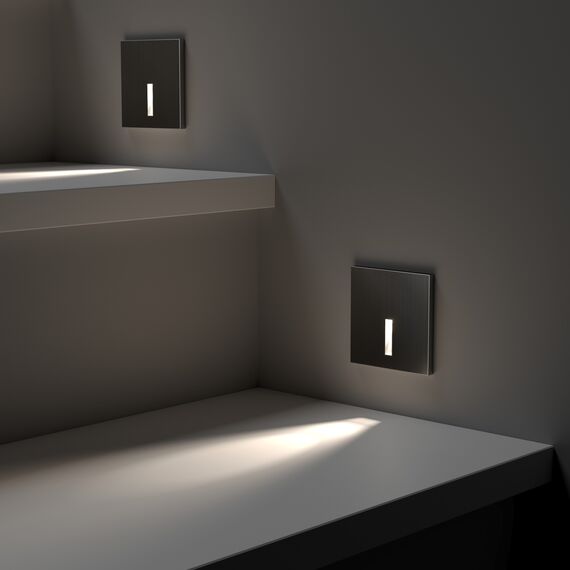 Denkirs DK1030-NI Светильник встраиваемый в стену, IP 20, LED 3000K, 3 Вт, никель, алюминий, изображение 2