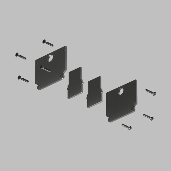 Denkirs TR2025-BK Комплект торцевых заглушек для трека SMART ONE