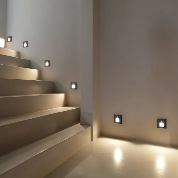 Denkirs DK1020-BK Светильник встраиваемый в стену c датчиком движения, IP 20, LED 3000, 1 Вт, черный, пластик, изображение 3