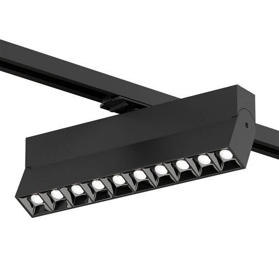 Denkirs DK6646-BK Поворотный однофазный трековый светильник EDDER со светодиодом L271mm 220V 20W 30° 4000K IP20 черный алюминий