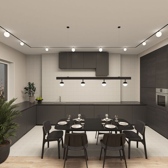 Denkirs DK8055-BK Акцентный светильник SMART MOON 12W DIM 3000K-6000K, черный, алюминий, акрил, изображение 4