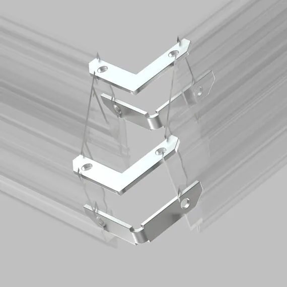 Denkirs TR2027-AL Комплект угловых соединителей трека SMART ONE, алюминий, изображение 2