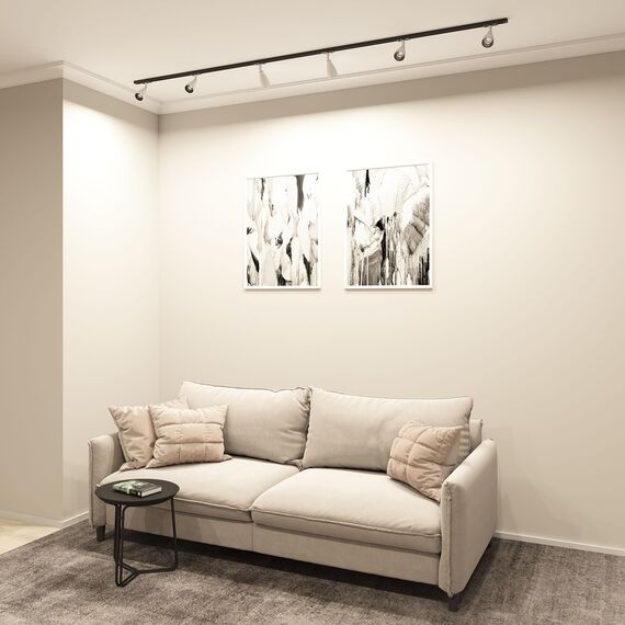 Denkirs DK6050-BW+BK Трековый светильник IP 20, 15 Вт, GU10, черный с белым, алюминий, пластик, изображение 4