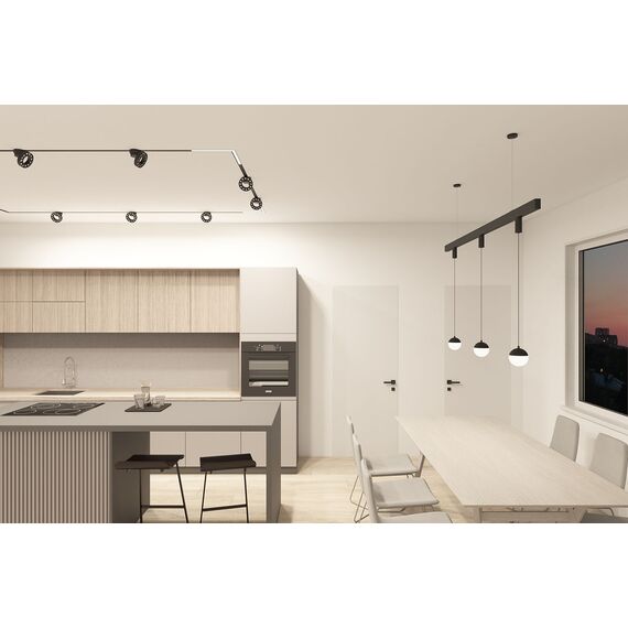 Denkirs DK8056-BK Подвесной светильник SMART MOON 12W DIM 3000K-6000K, черный, алюминий, акрил, изображение 3